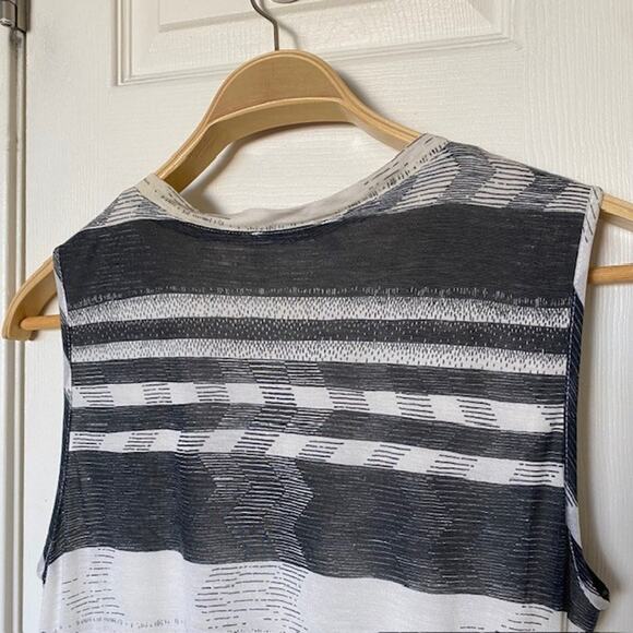 Thakoon Sleeveless Tank Dress Side Ruching Lined Striped Lightweight Women Small - Picture 8 of 10